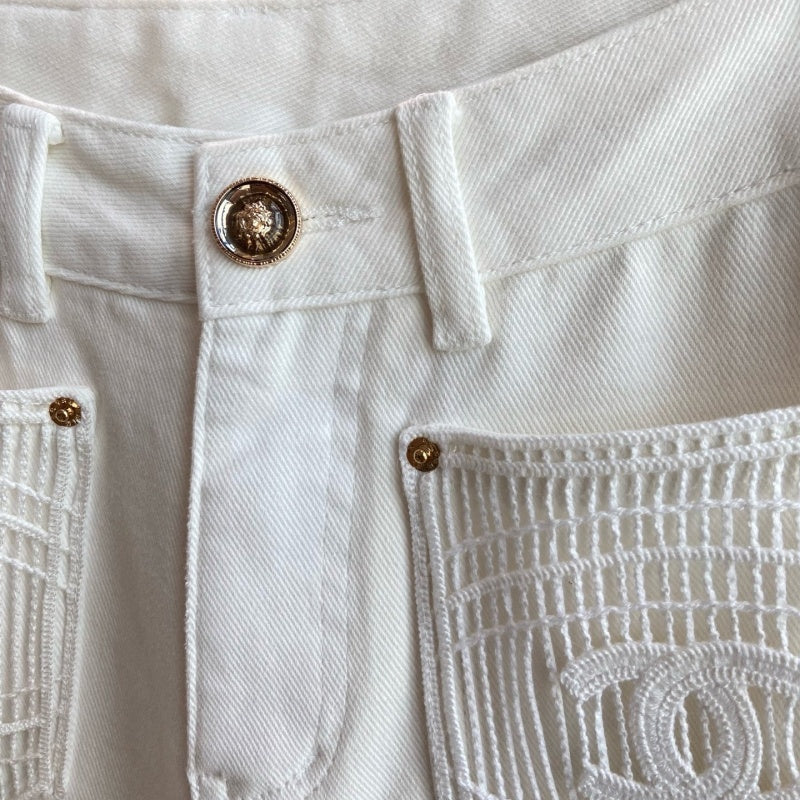 New Fashion Women CC White Flare Jeans DM1326091811