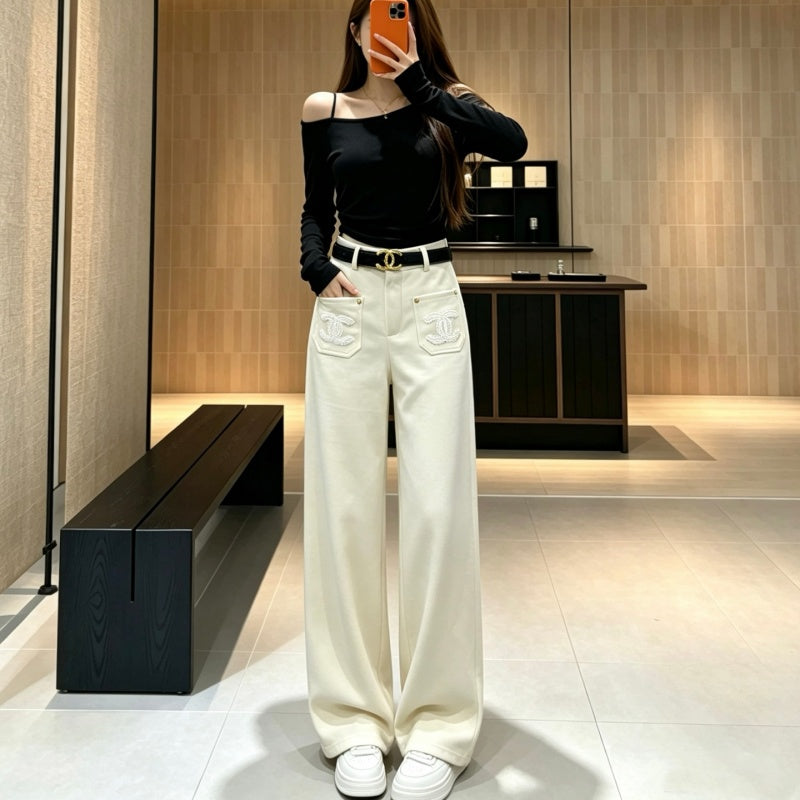 New Fashion Women CC Wide Leg Trousers DM1326091814