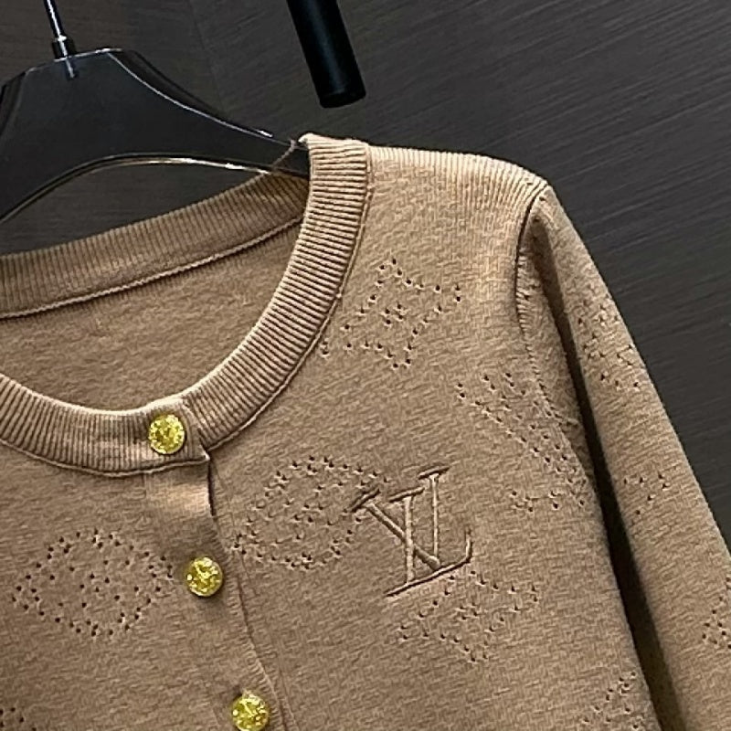 New Fashion Women L Embroidered Knit Cardigan DM1326091815