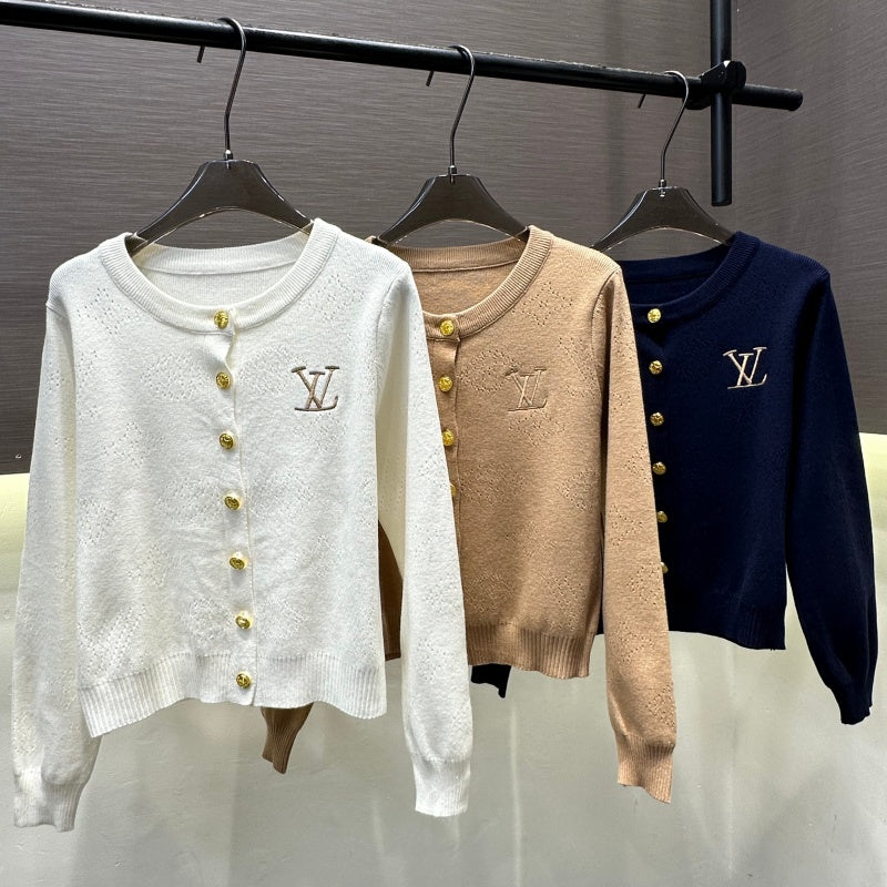 New Fashion Women L Embroidered Knit Cardigan DM1326091815