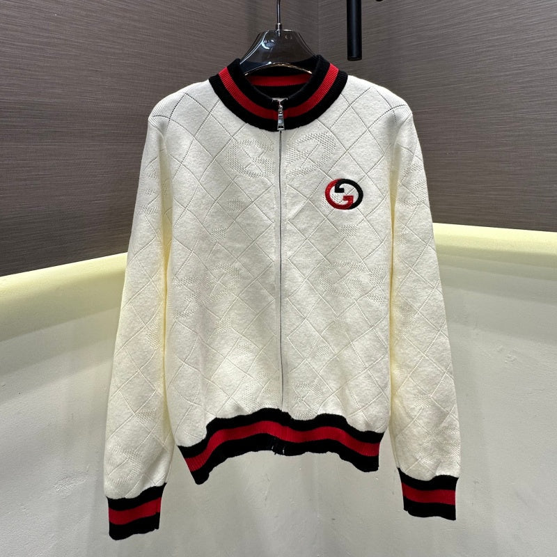 New Fashion Women GG Zip Up Knit Cardigan DM1326091816