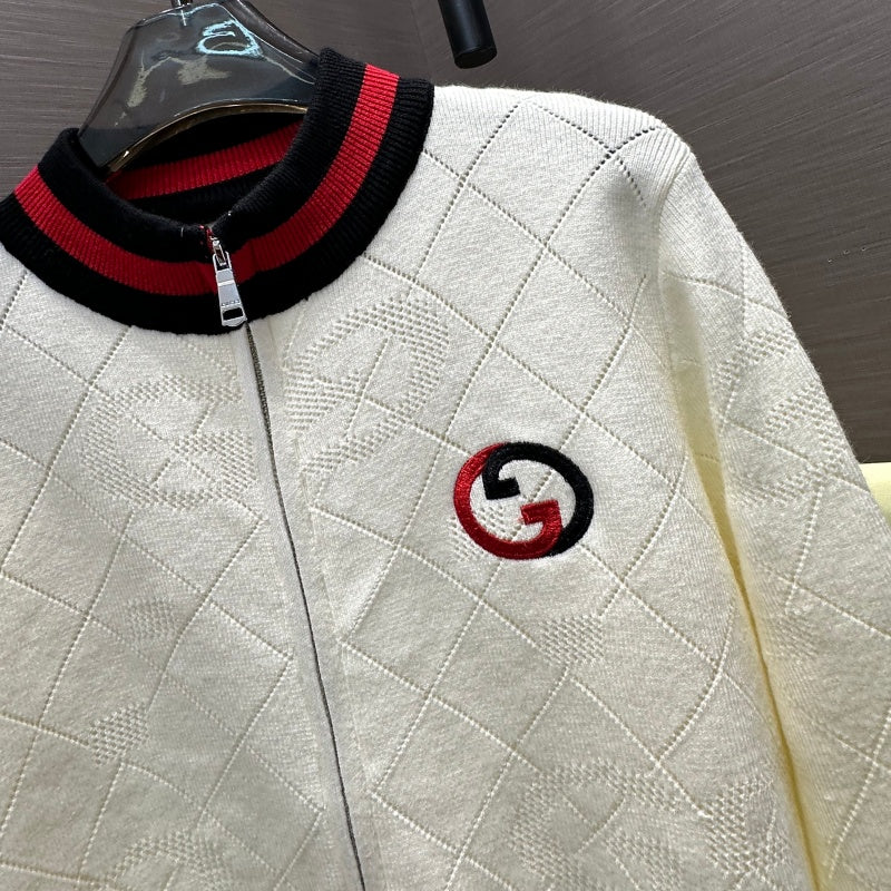 New Fashion Women GG Zip Up Knit Cardigan DM1326091816