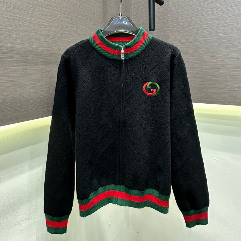 New Fashion Women GG Zip Up Knit Cardigan DM1326091816