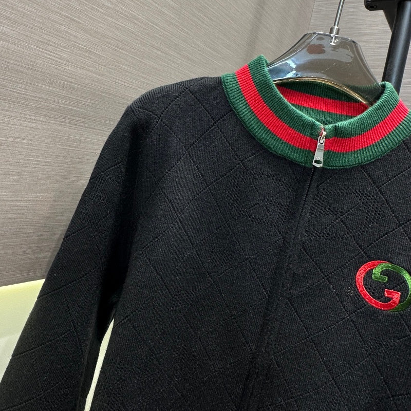 New Fashion Women GG Zip Up Knit Cardigan DM1326091816