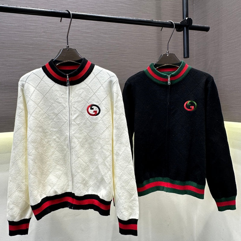 New Fashion Women GG Zip Up Knit Cardigan DM1326091816