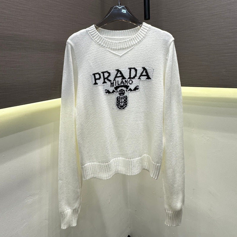 New Fashion Women PRA Letter Print Knit Sweater DM1326091819