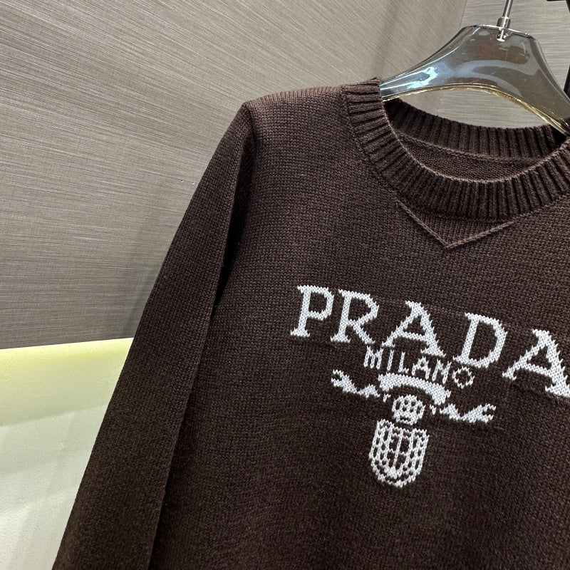 New Fashion Women PRA Letter Print Knit Sweater DM1326091819