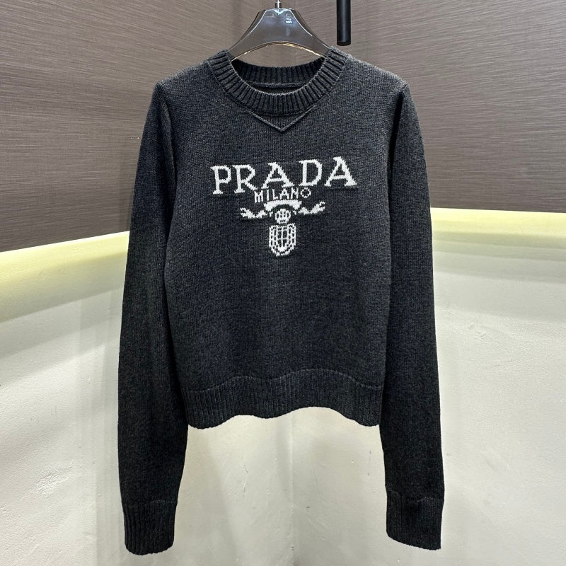 New Fashion Women PRA Letter Print Knit Sweater DM1326091819
