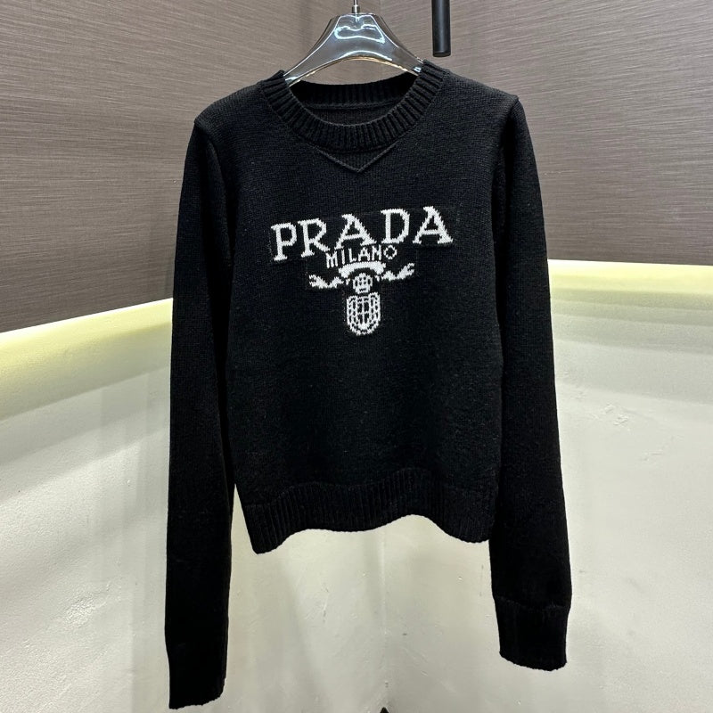 New Fashion Women PRA Letter Print Knit Sweater DM1326091819