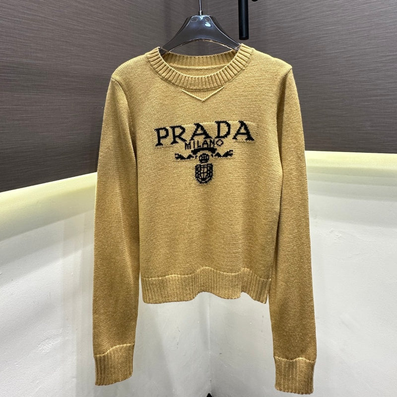 New Fashion Women PRA Letter Print Knit Sweater DM1326091819