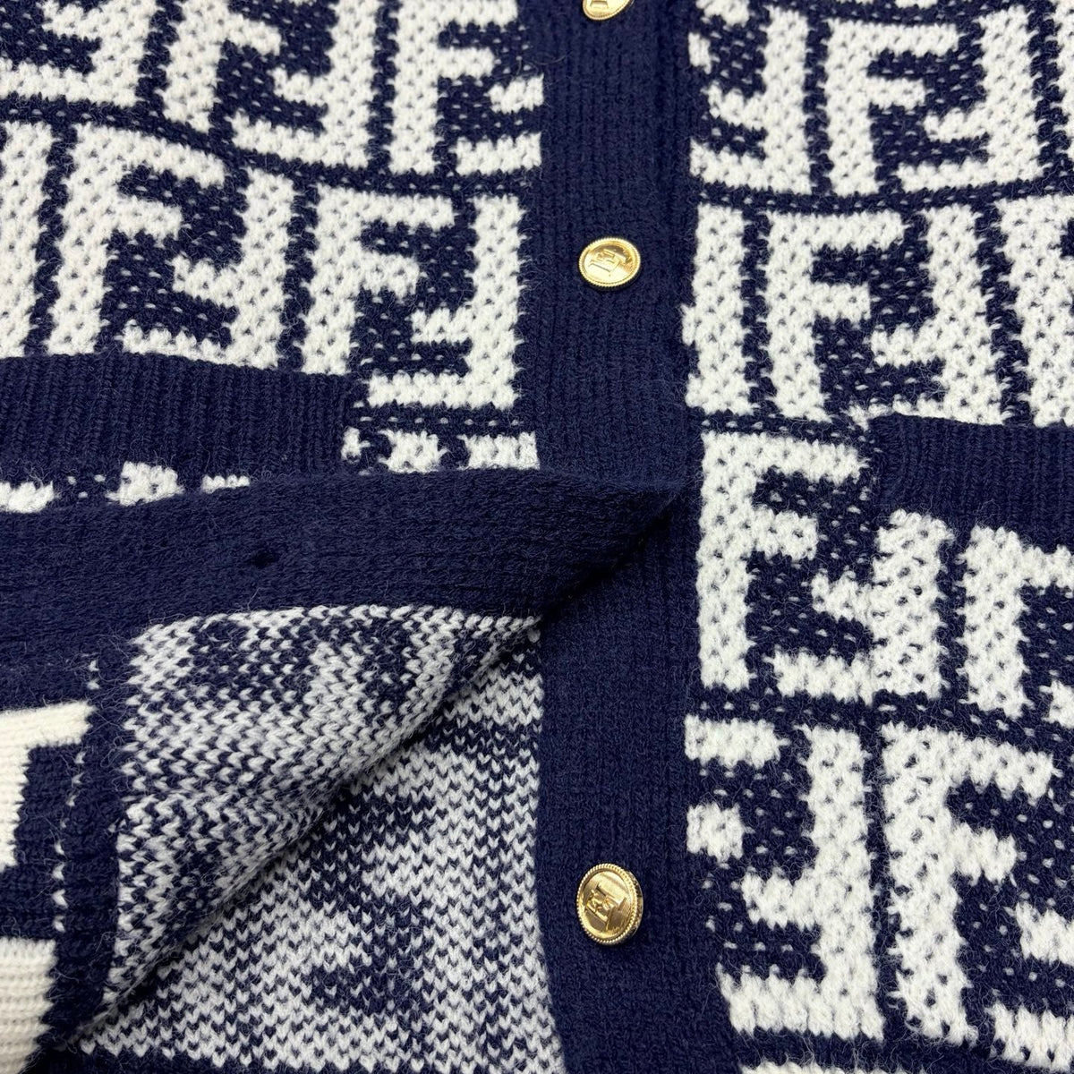 New Fashion Women FF Letter Jacquard Knit Cardigan DM1326091821