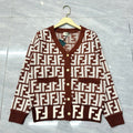 New Fashion Women FF Letter Jacquard Knit Cardigan DM1326091821
