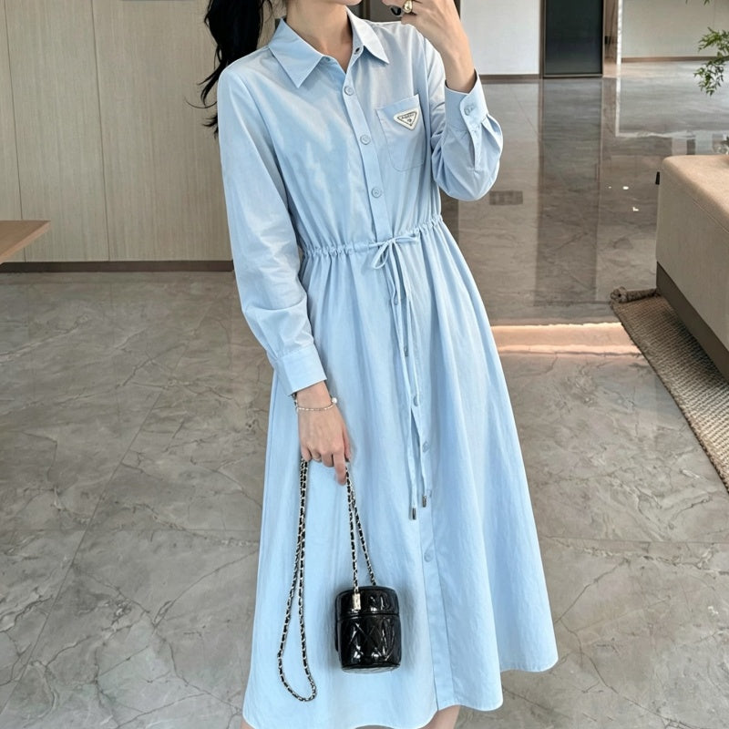 Women's  PRA New Fashion Drawstring Waist Shirt Dress DM1326091824