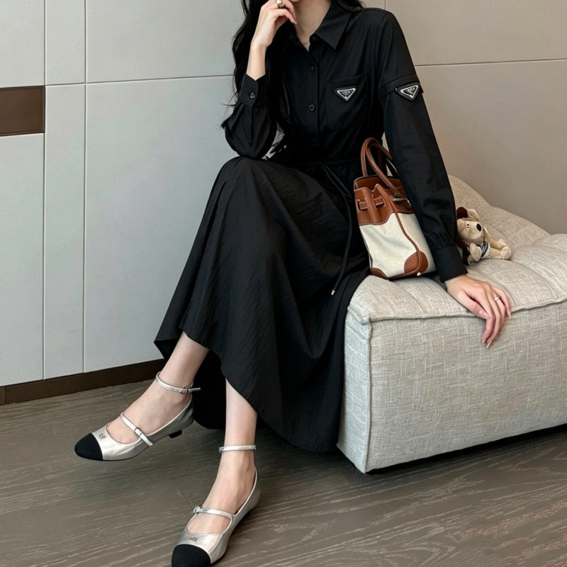 Women's  PRA New Fashion Drawstring Waist Shirt Dress DM1326091824