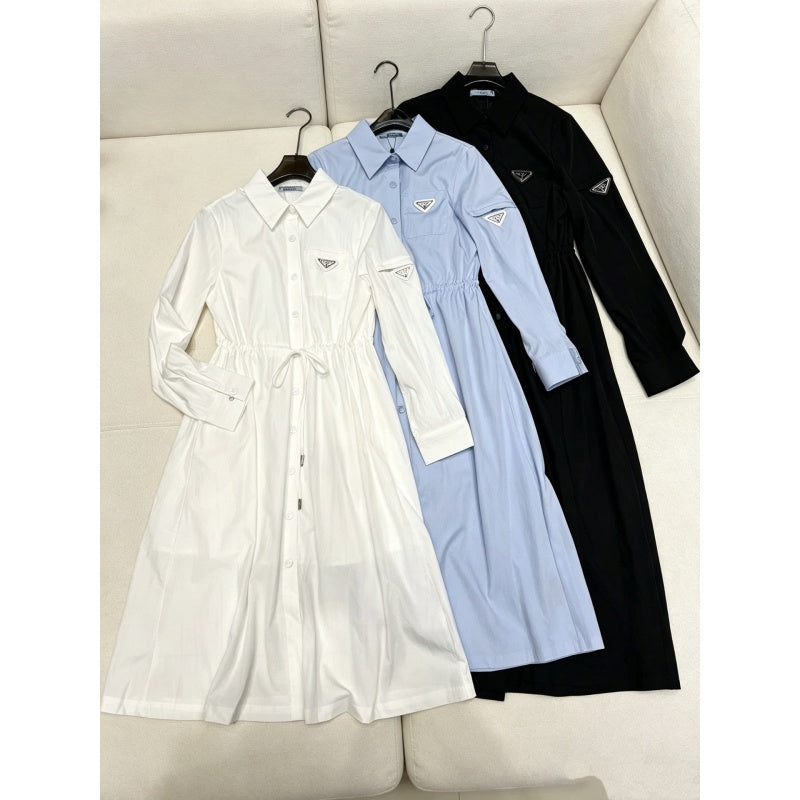 Women's  PRA New Fashion Drawstring Waist Shirt Dress DM1326091824
