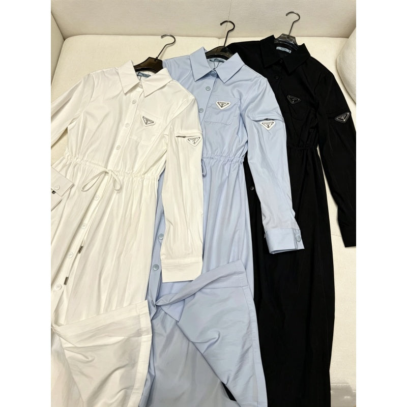 Women's  PRA New Fashion Drawstring Waist Shirt Dress DM1326091824
