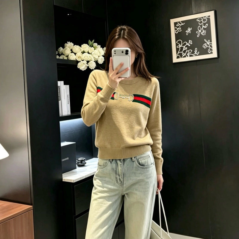 New Fashion Women's Horsebit Knit Sweater DM1326091830