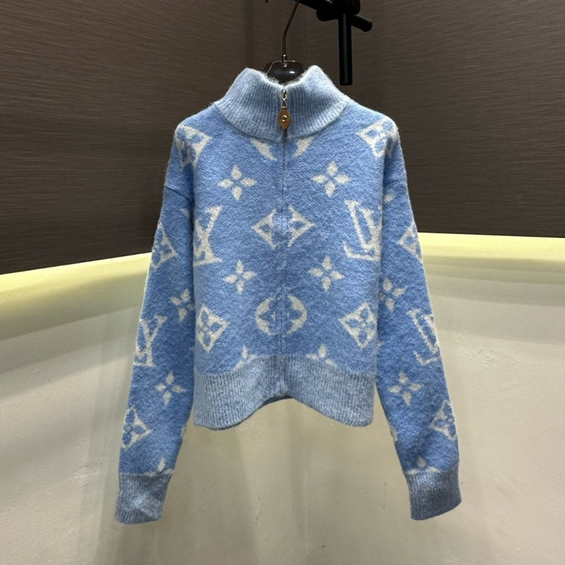 New Fashion Monogram Women's Knit Zip Cardigan DM1326092002