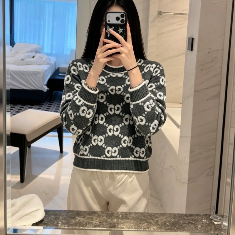New Fashion Women's GG Knit Sweater DM1326092003