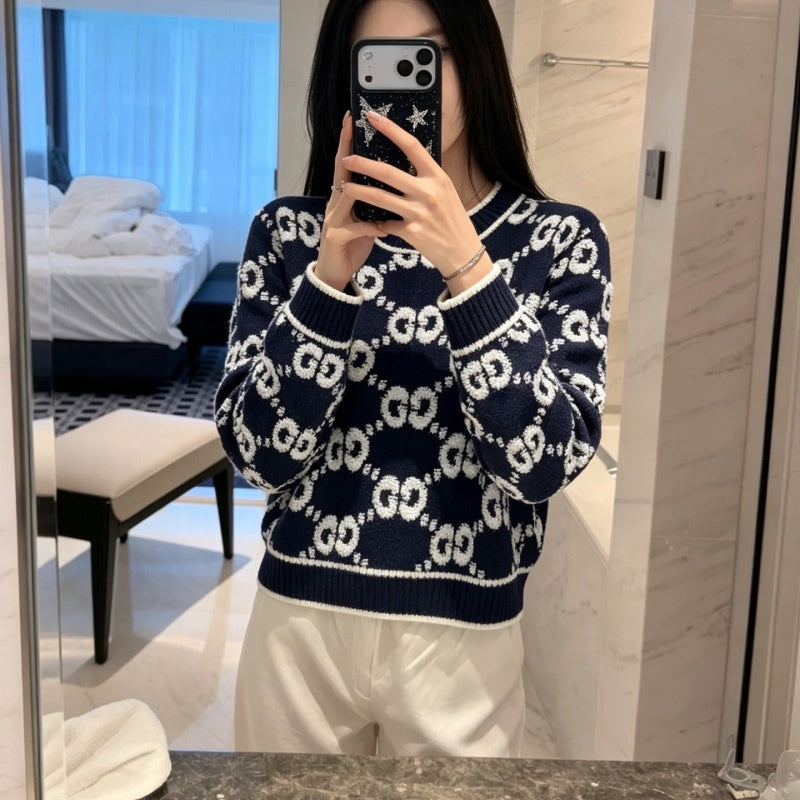 New Fashion Women's GG Knit Sweater DM1326092003
