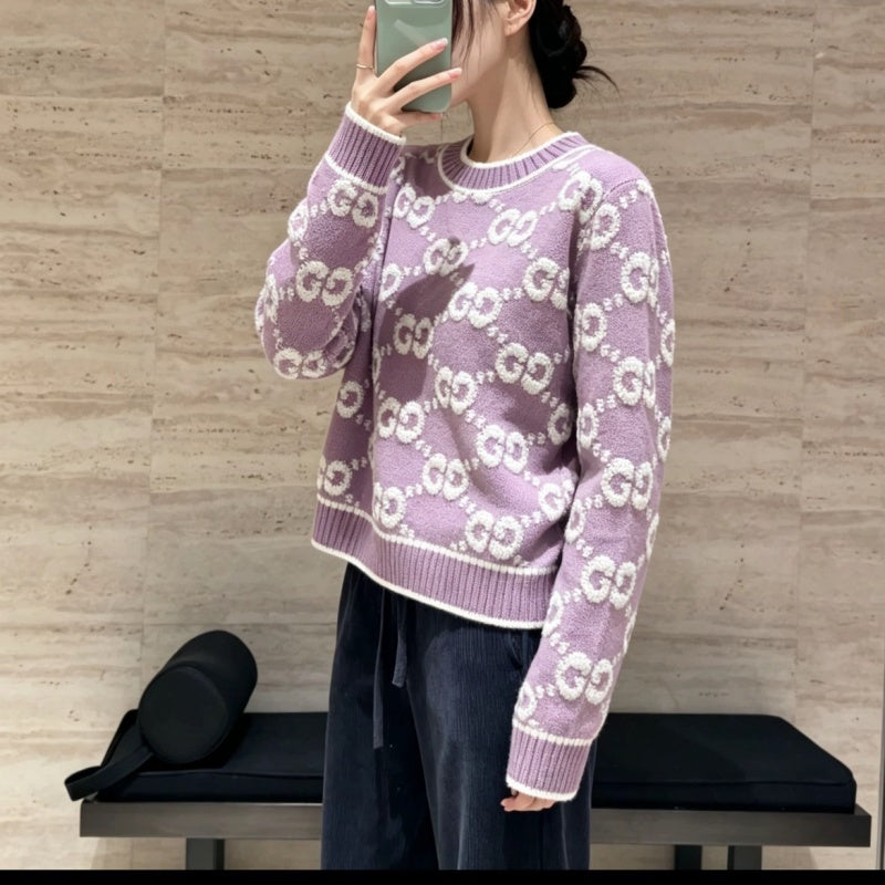 New Fashion Women's GG Knit Sweater DM1326092003
