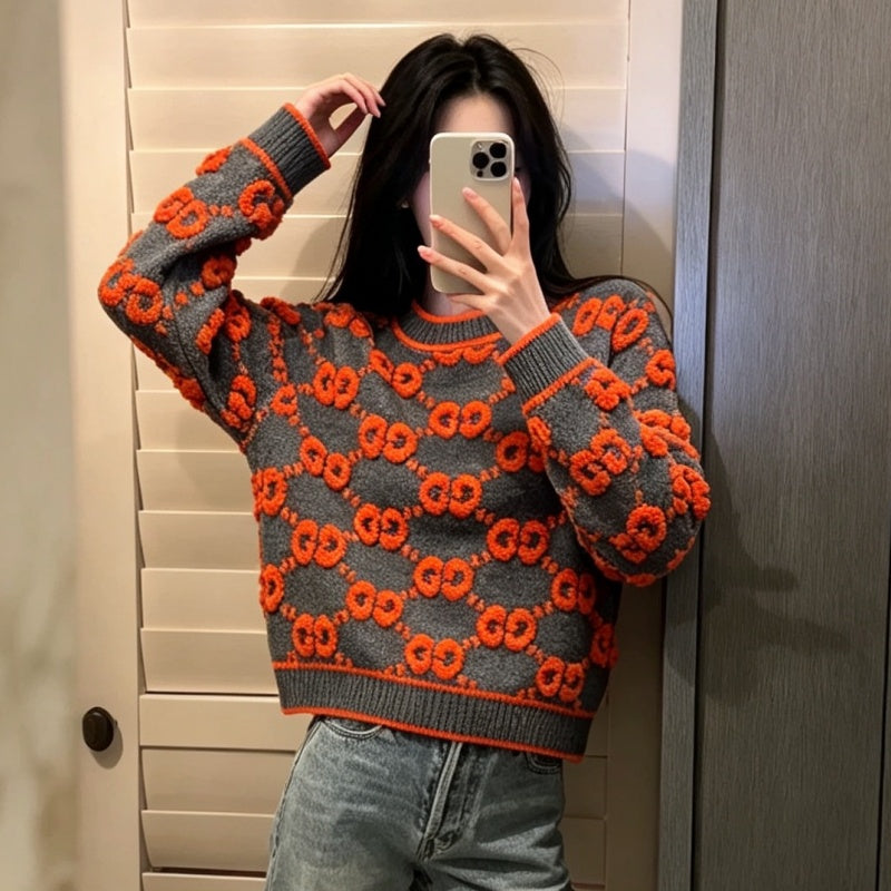 New Fashion Women's GG Knit Sweater DM1326092003