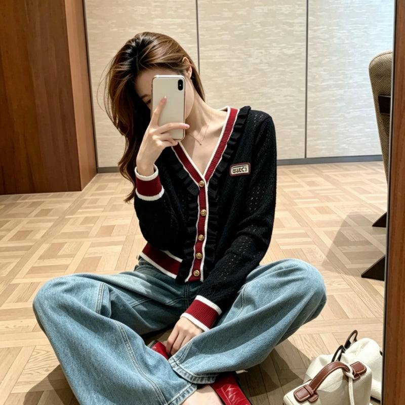 New Fashion Women's GG Knit Cardigan DM1326092004
