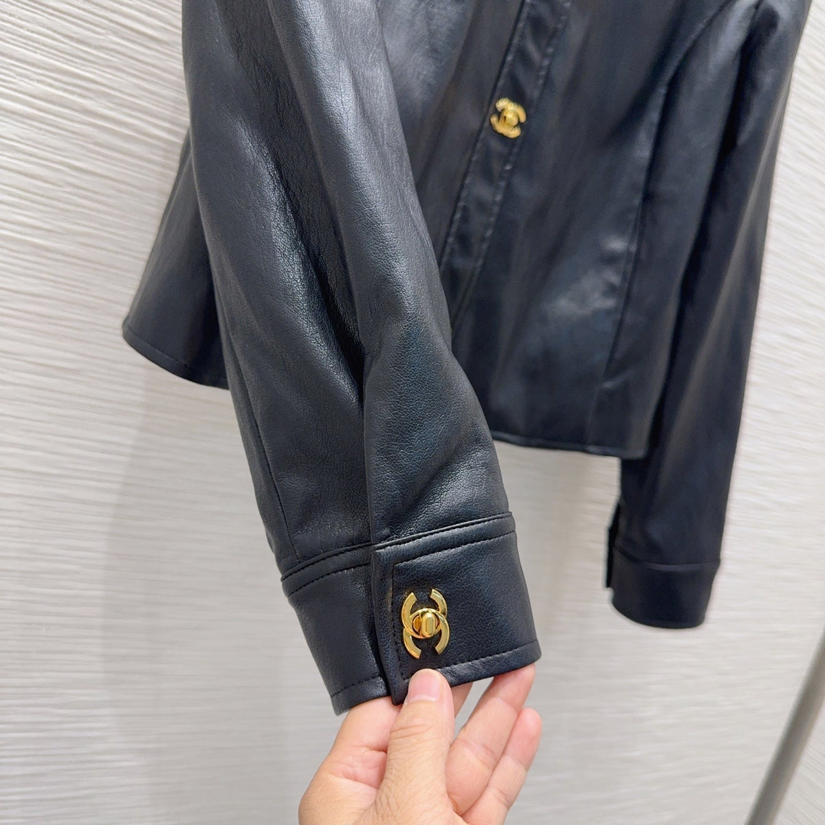 New Fashion Women's CC Leather Jacke DM1326092006