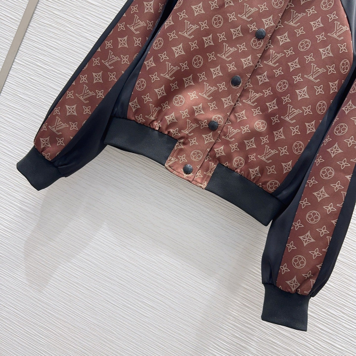 New Fashion Women's Monogram Print Color Block Bomber Jacket DM1326092010