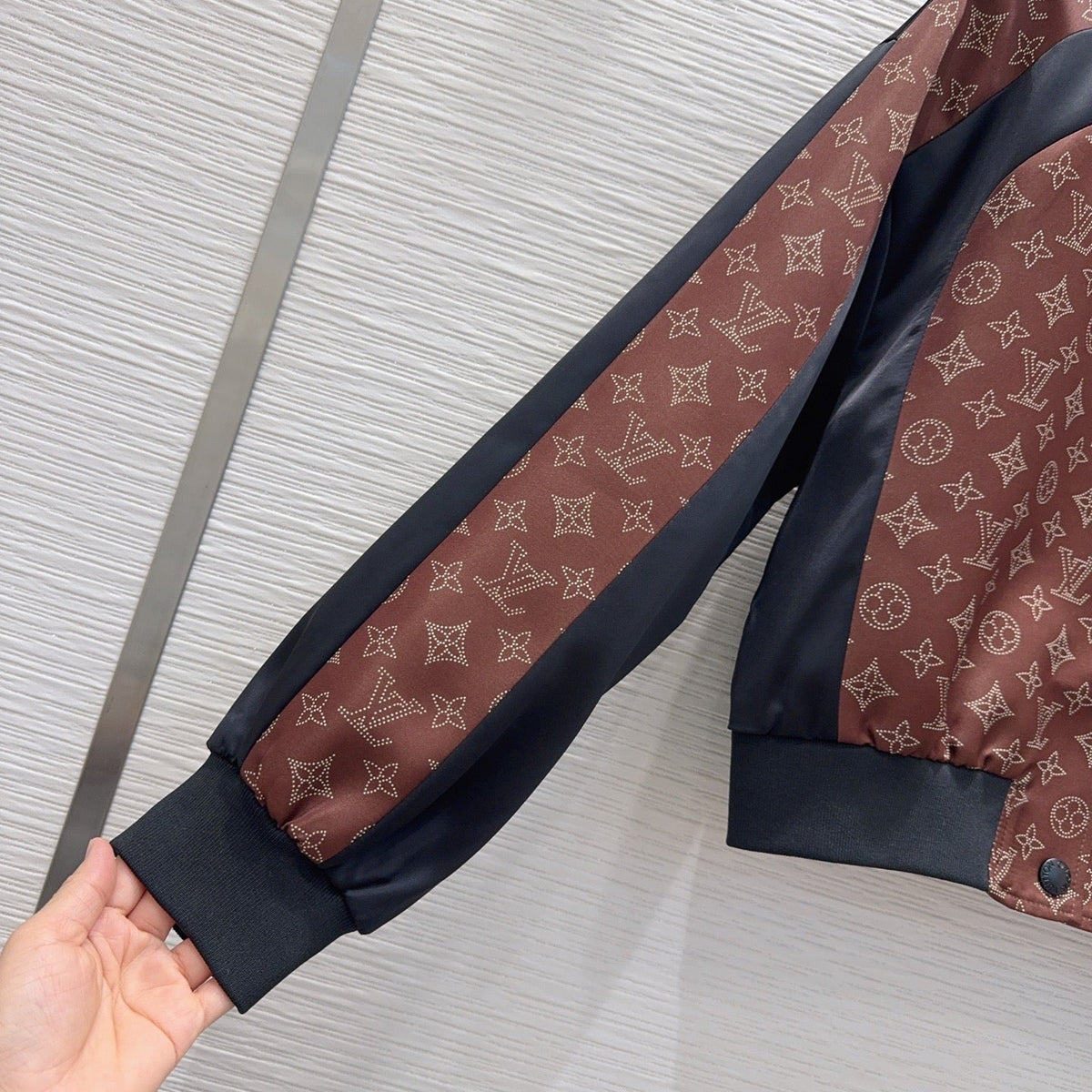 New Fashion Women's Monogram Print Color Block Bomber Jacket DM1326092010