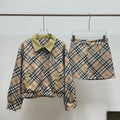 New Fashion Women's BBR Plaid 2 Piece Skirt Set DM1326092013