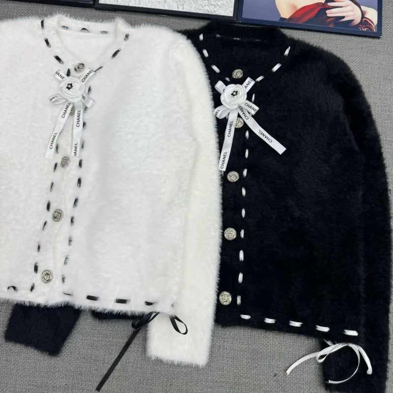 ew Fashion Women's CC Fuzzy Knit Cardigan DM1326092023