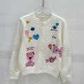 New Fashion Women's Cartoon Embroidery Knit Cardigan DM1326092024