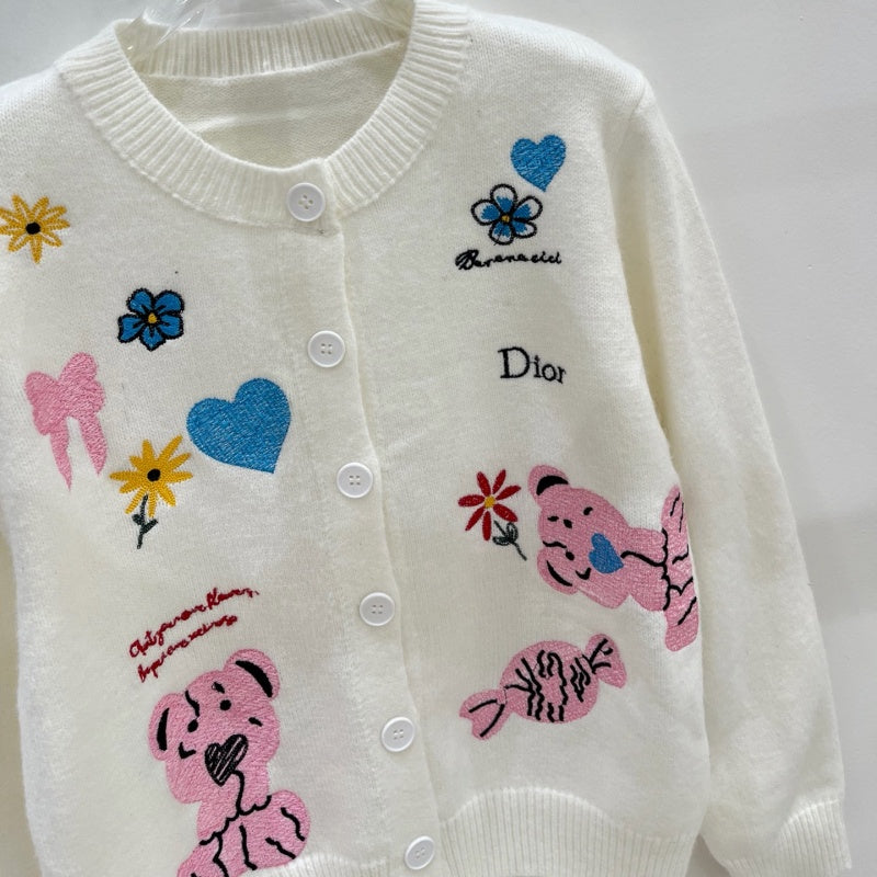 New Fashion Women's Cartoon Embroidery Knit Cardigan DM1326092024